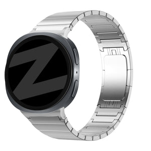 Bandz Samsung Galaxy Watch 8 - 40mm Titanium Strap 'One Bead' (Silver)