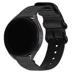 BALR Samsung Galaxy Watch 3 45mm Nylon Strap with Buckle (Black)