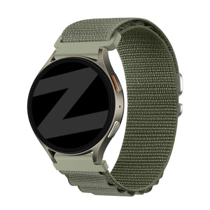 Bandz Bracelet nylon Alpine Samsung Galaxy Watch 4 - 44mm (vert olive)