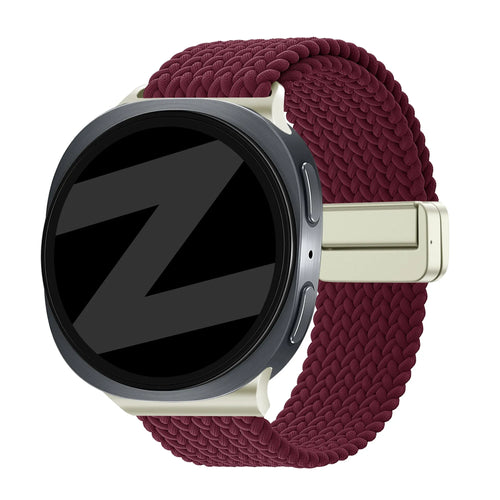 Bandz Samsung Galaxy Watch 9 - 40mm Magnetic Braided Strap (Wine Red)
