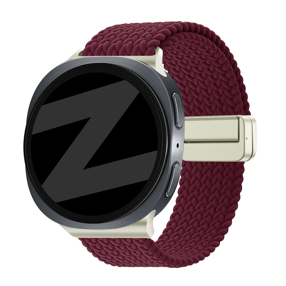 Bandz Bracelet tressé magnétique Samsung Galaxy Watch 9 - 40mm (rouge)