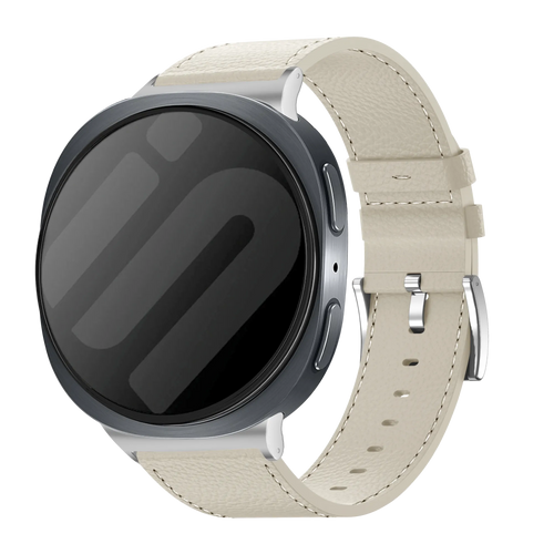 Bracelet cuir Samsung Galaxy Watch 8 - 44mm (beige)