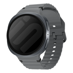 Samsung Galaxy Watch 8 Classic Wave Silicone Strap (Dark Grey)