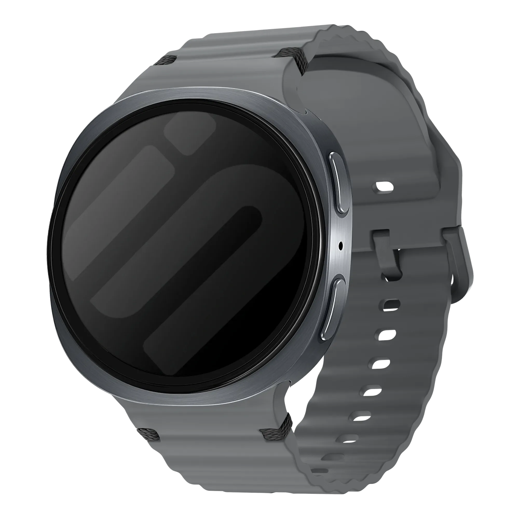 Samsung Galaxy Watch 8 Classic Wave Silicone Strap (Dark Grey)
