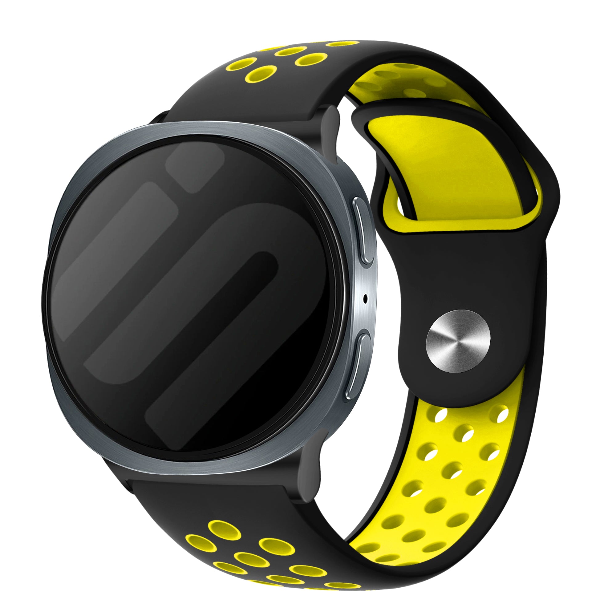 Bracelet sport Samsung Galaxy Watch 8 - 44mm (noir/jaune)