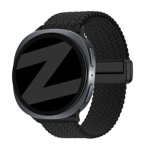 Bandz Samsung Galaxy Watch 9 - 44mm Magnetic Braided Strap (Black)