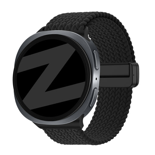 Bandz Samsung Galaxy Watch 9 - 44mm Magnetic Braided Strap (Black)