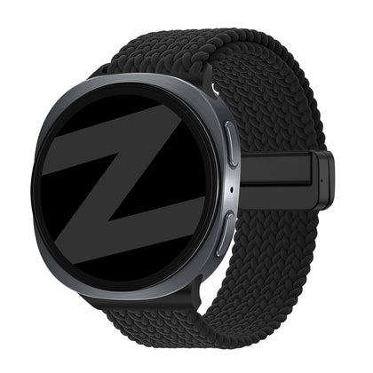 Bandz Bracelet tressé magnétique Samsung Galaxy Watch 9 - 44mm (noir)