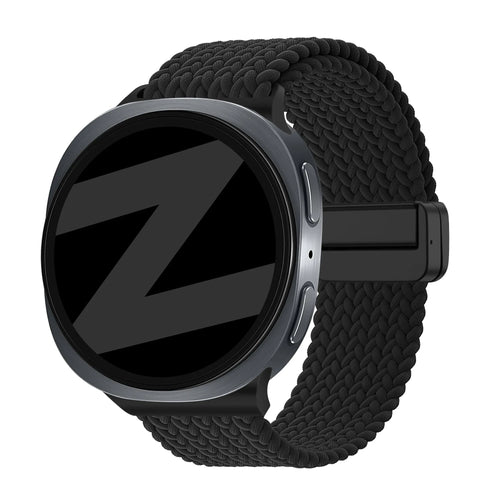 Bandz Bracelet tressé magnétique Samsung Galaxy Watch 9 - 44mm (noir)