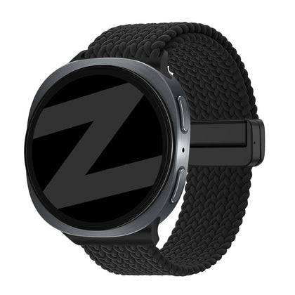 Bandz Bracelet tressé magnétique Samsung Galaxy Watch 9 - 44mm (noir)