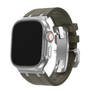 Liquid Silicone Strap, on a watch, 3/4 front view