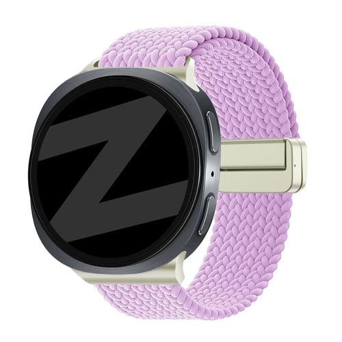 Bandz Bracelet tressé magnétique Samsung Galaxy Watch 9 - 44mm (lilas)