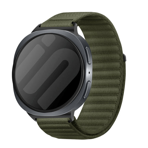Samsung Galaxy Watch 9 - 40mm Wave Nylon Strap (Dark Green)