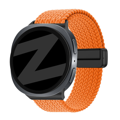 Bandz Samsung Galaxy Watch 8 Classic Magnetic Braided Strap (Orange)