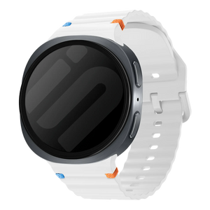 Bracelet silicone ondulé Samsung Galaxy Watch 8 Classic (blanc)