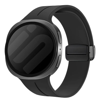 Bracelet silicone avec boucle-D Samsung Galaxy Watch 9 - 44mm (noir)