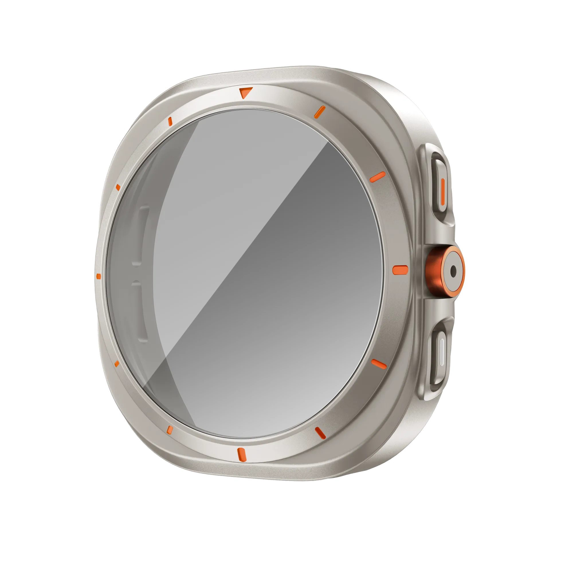 Bandz Coque de PC carrée avec verre Samsung Galaxy Watch 7 - 44 mm (titane)