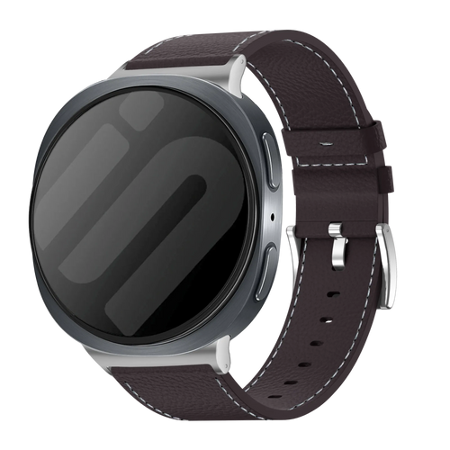 Samsung Galaxy Watch 8 Classic Leather Grain Strap (Coffee Brown)