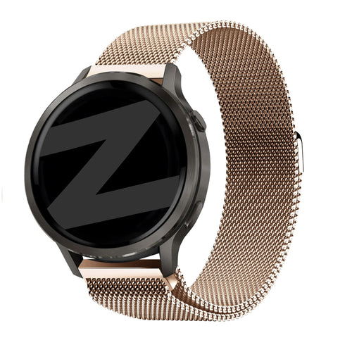 Bandz Garmin Forerunner 70 Milanese Loop Strap (Rose Gold)
