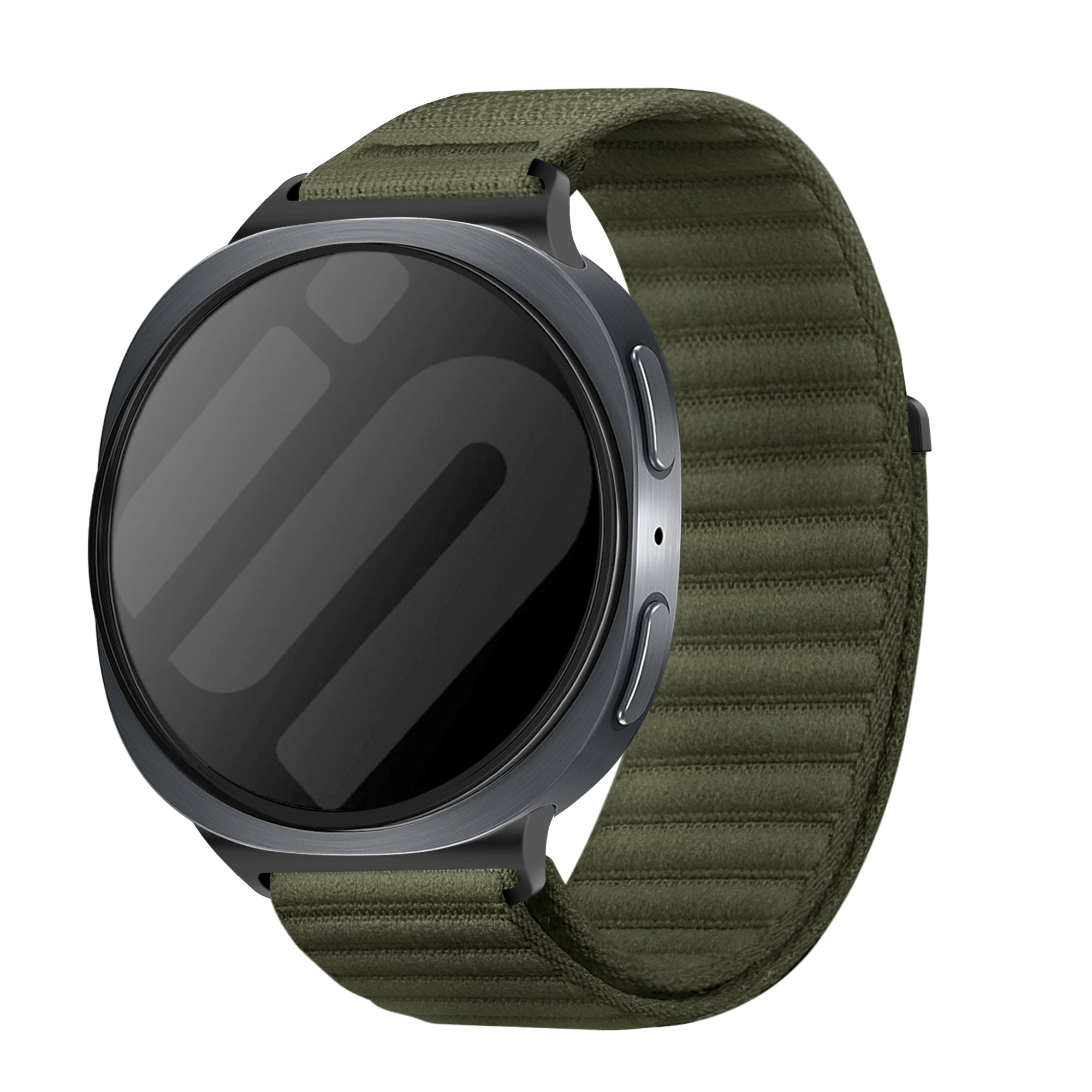 Samsung Galaxy Watch 8 - 44mm Wave Nylon Strap (Dark Green)