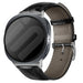 Bracelet cuir à effet crocodile Samsung Galaxy Watch 9 - 44mm (noir)