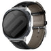 Samsung Galaxy Watch 9 - 44mm Leather Strap Crocodile Grain (Black)