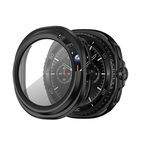 Bandz Coque PC avec verre Samsung Galaxy Watch 8 Classic (noir)