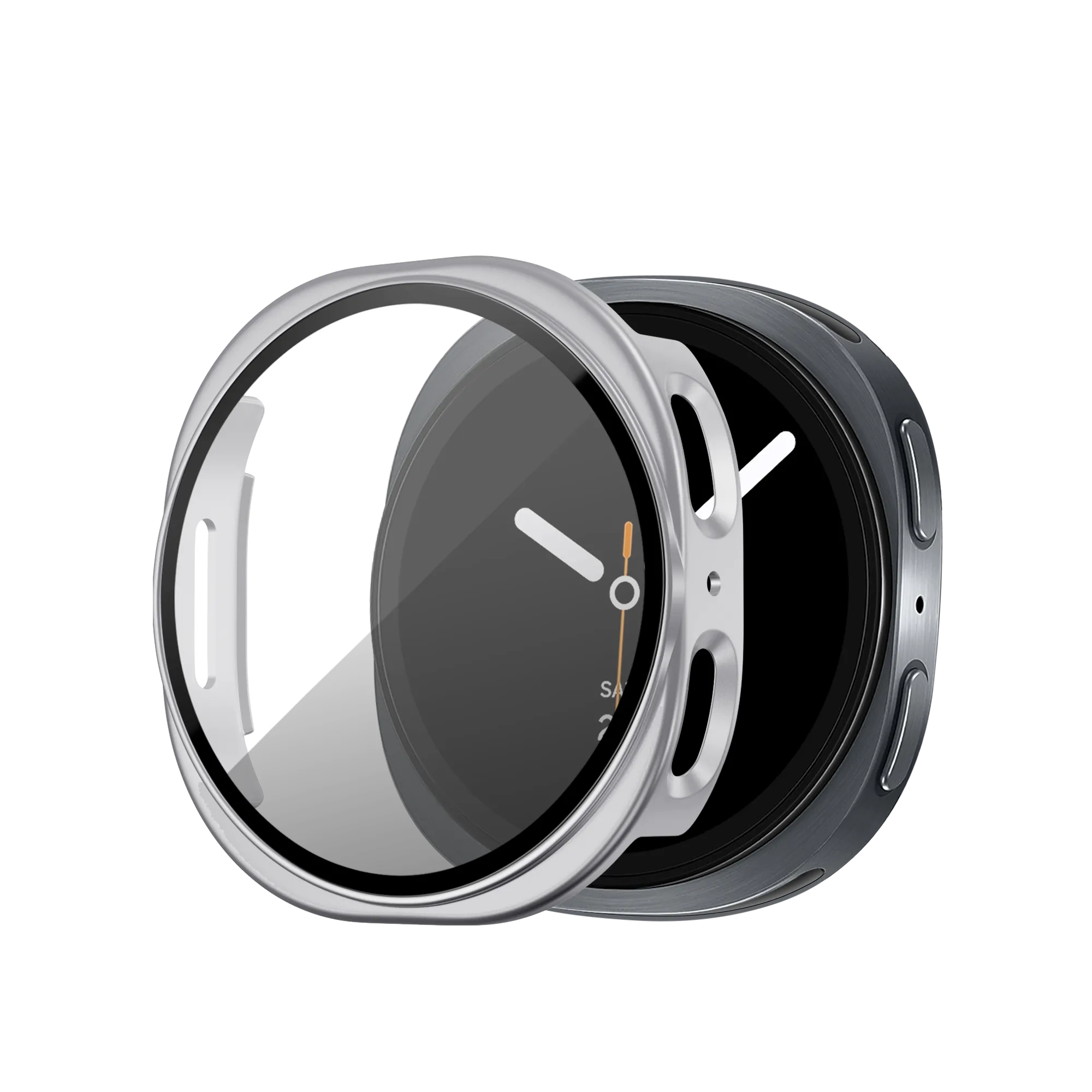 Bandz Coque PC avec verre Samsung Galaxy Watch 8 - 44mm (argent)