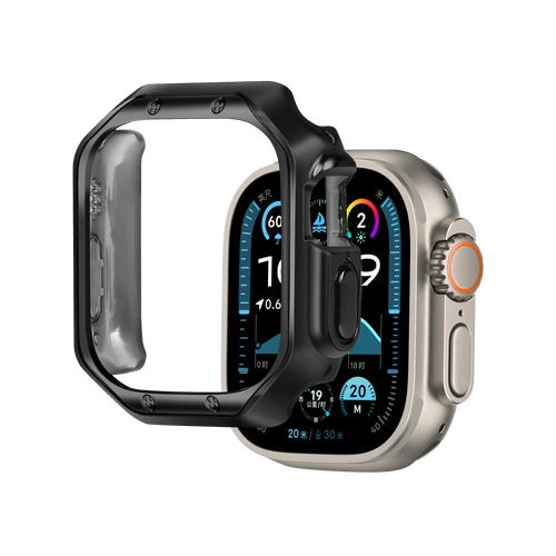 Bandz Coque TPU galvanisé Apple Watch Ultra - 49mm (noir)