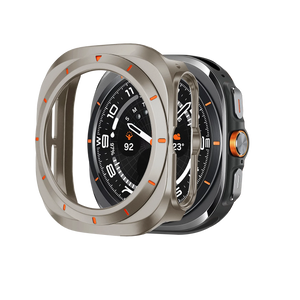 Bandz Coque PC bisel Samsung Galaxy Watch Ultra (titane /orange)