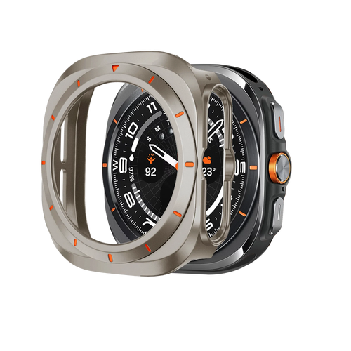 Bandz Coque PC bisel Samsung Galaxy Watch Ultra (titane /orange)