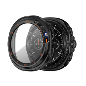 Bandz Coque Bezel avec verre Samsung Galaxy Watch 8 Classic (noir/orange)