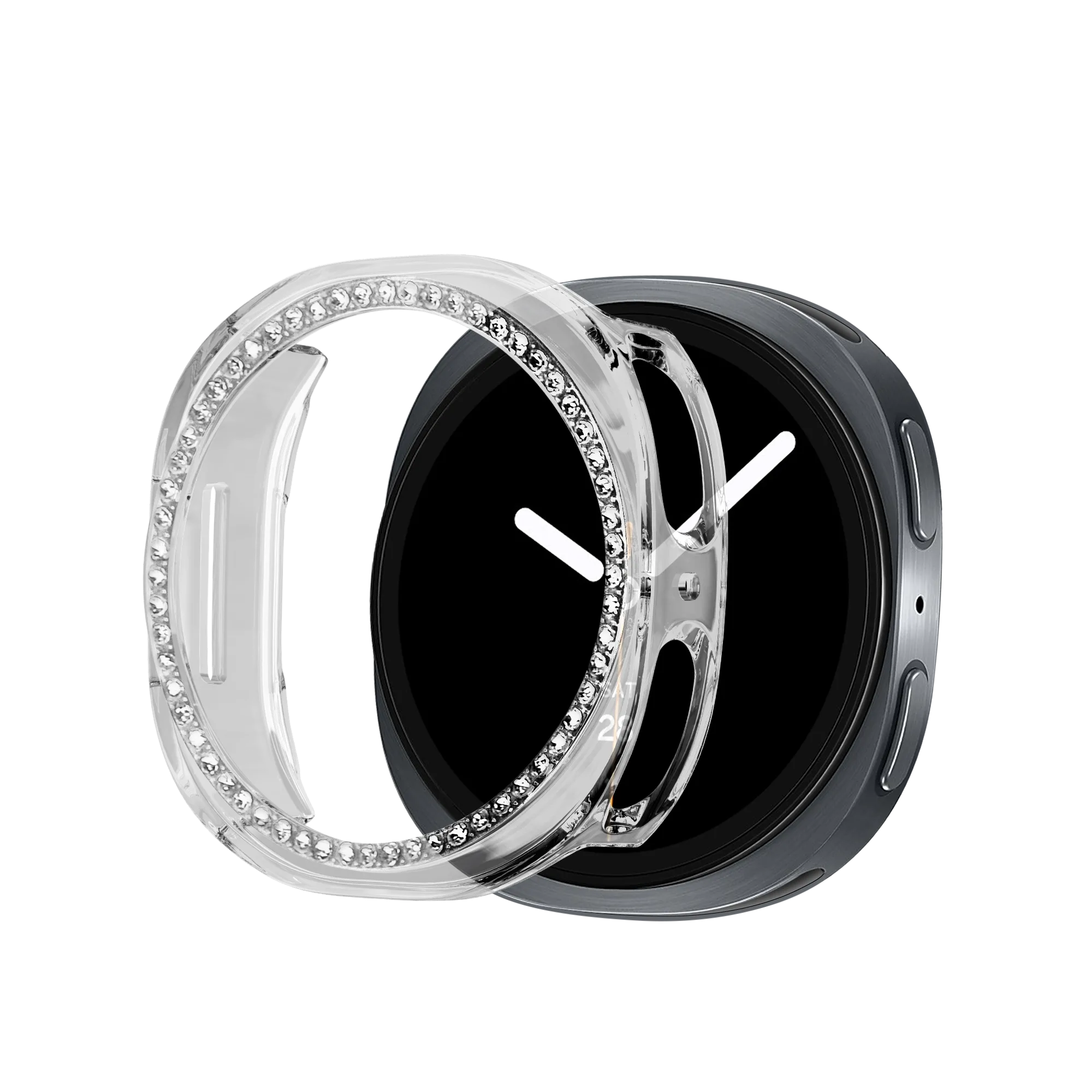 Bandz Coque PC Diamante Samsung Galaxy Watch 8 - 40mm (transparent)