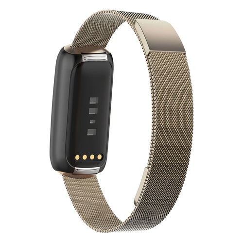 Milanese Loop Strap, on a watch, 3/4 front view