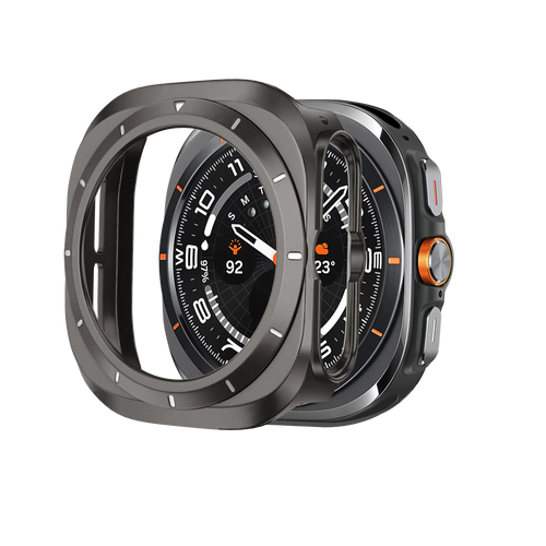 Bandz Coque PC bisel Samsung Galaxy Watch Ultra (gris titane /blanc)