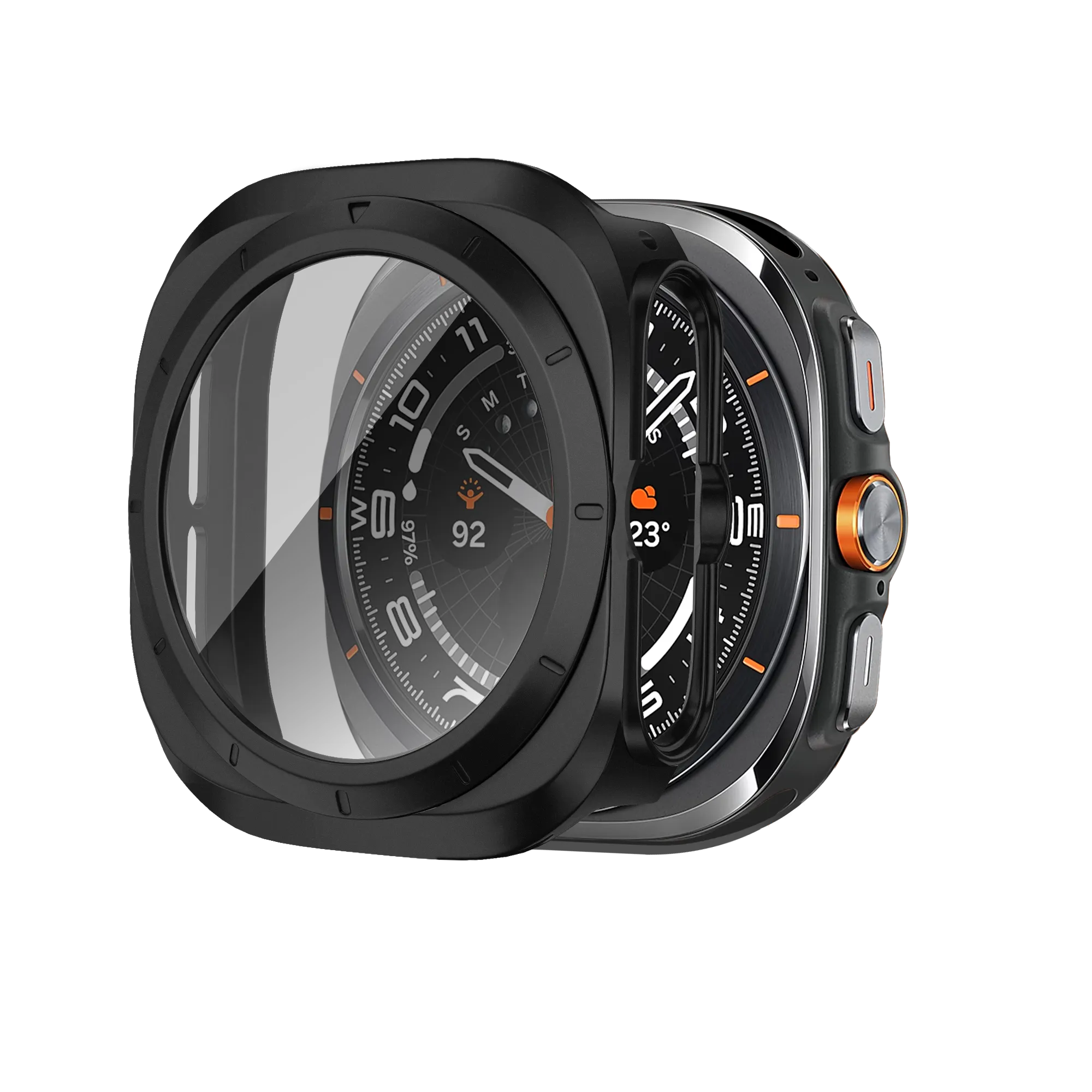 Bandz Coque PC avec verre Samsung Galaxy Watch Ultra (noir)