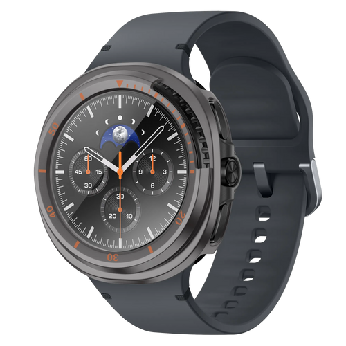 Bandz Coque Bezel avec verre Samsung Galaxy Watch 8 Classic (gris titane/orange)