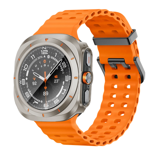 Bandz Coque PC bisel Samsung Galaxy Watch Ultra (titane /orange)