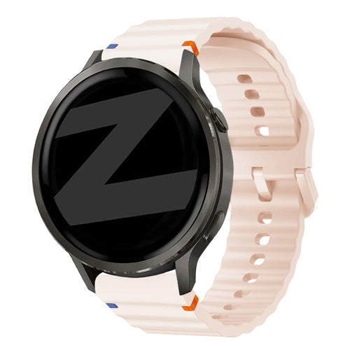 Bandz Bracelet silicone ondulé Garmin Forerunner 255s (rose clair)