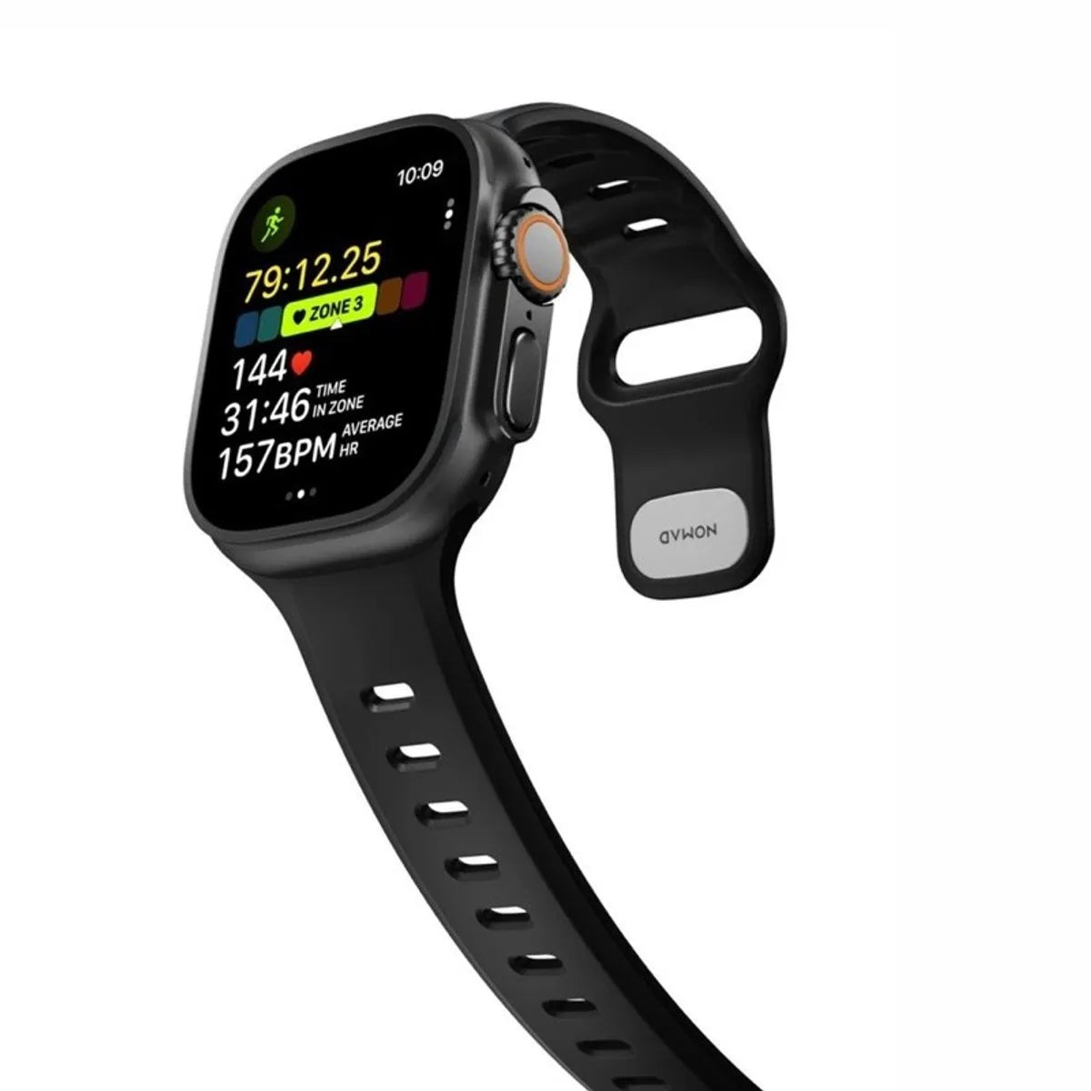 Nomad Bracelet silicone Tempo Apple Watch (noir)