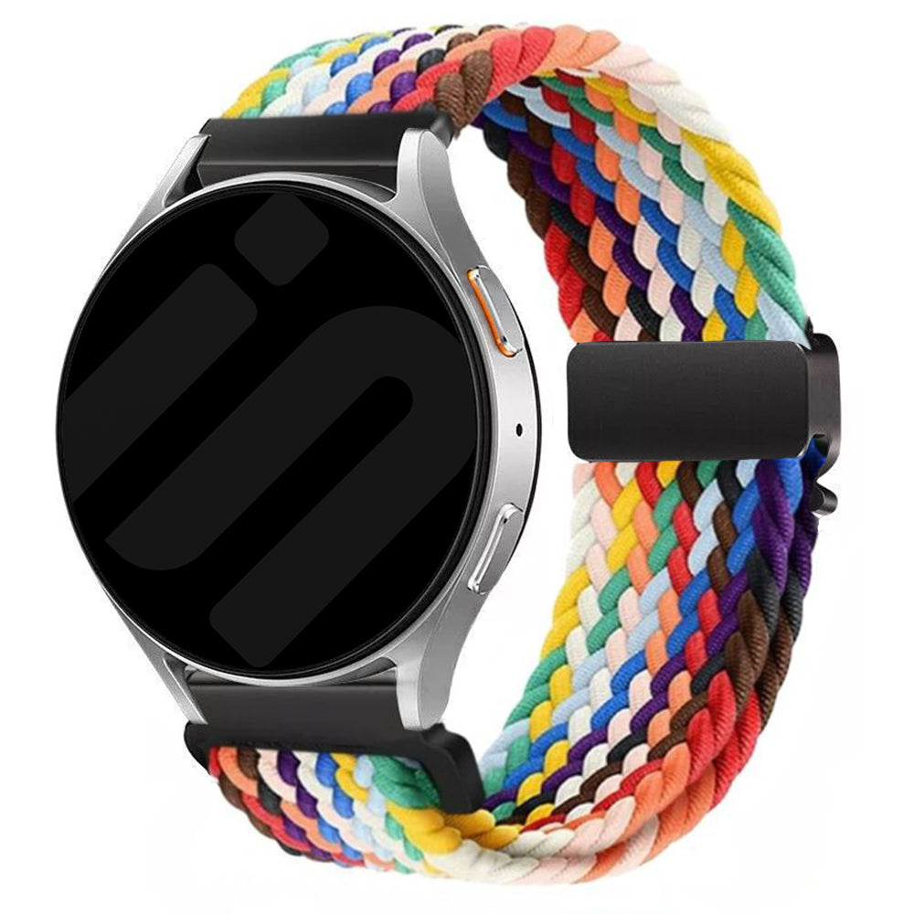 Bracelet tressé Garmin Vivoactive 4s avec P-boucle (arc-en-ciel)