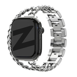 Bandz Bracelet acier 'Double Tour' Apple Watch (argent)