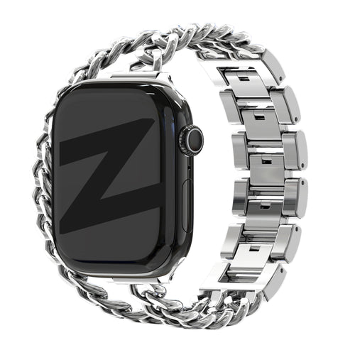 Bandz Bracelet acier 'Double Tour' Apple Watch (argent)