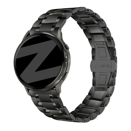 Bandz Bracelet acier 'Deluxe' Garmin Vivoactive 5 (noir)