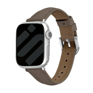 Bracelet cuir 'Slimfit' Apple Watch (café foncé)