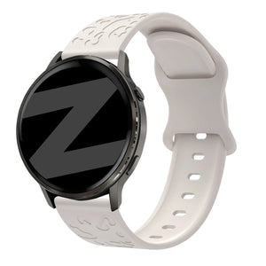 Bandz Bracelet silicone 'Léopard' Garmin Vivomove 3 (lumière stellaire)