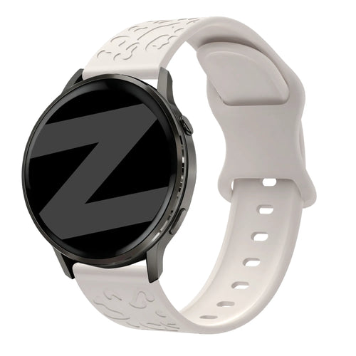 Bandz Bracelet silicone 'Léopard' Garmin Vivomove 3 (lumière stellaire)