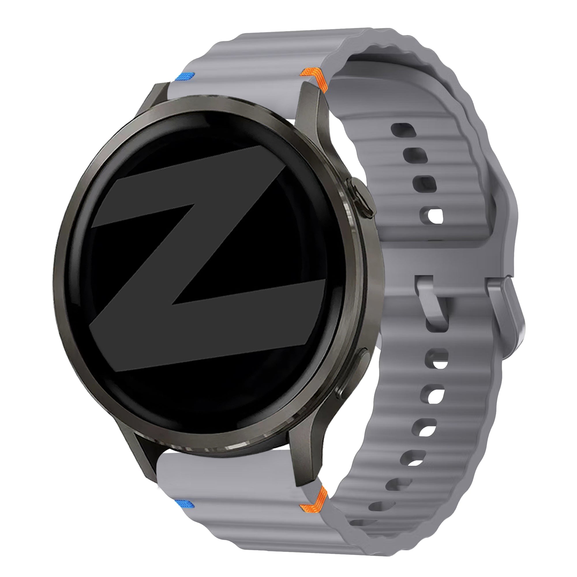 Bandz Garmin Forerunner 255 Silicone Strap 'Wave' (Dark Grey)