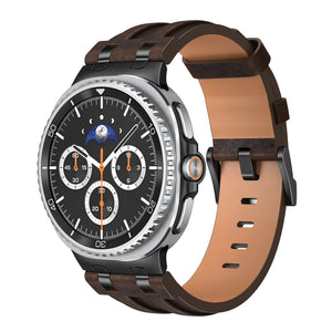 Samsung Galaxy Watch 9 - 40mm Solid Leather Strap (Coffee)