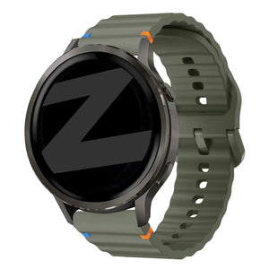 Bandz Bracelet silicone ondulé Garmin Forerunner 265s (vert armée)